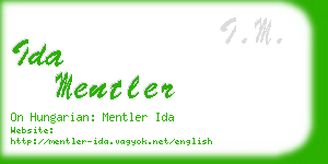 ida mentler business card